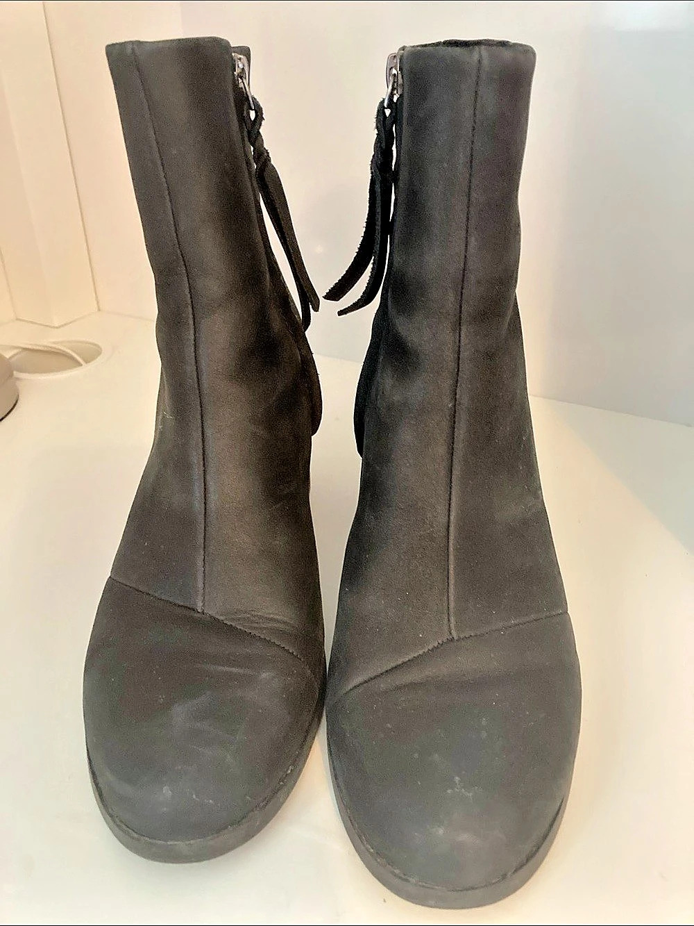 TOMS Casey Black Heeled Boots